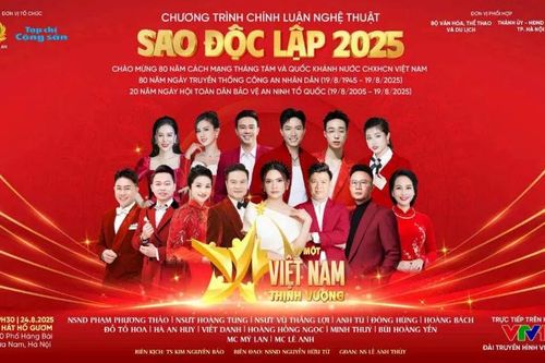 'Sao Độc lập 2025' truyền hình trực tiếp trên VTV1