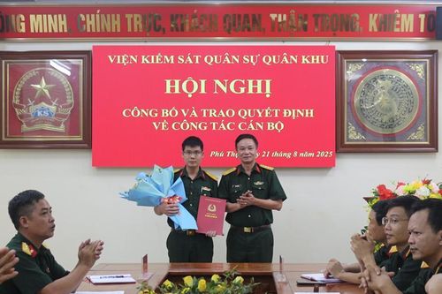 Bổ nhiệm Viện trưởng VKSQS khu vực 21 Quân khu 2