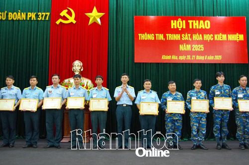 Sư đoàn Phòng không 377 tổ chức Hội thao Thông tin, Trinh sát, Hóa học kiêm nhiệm năm 2025