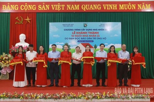 Báo Dân Trí phối hợp tổ chức lễ khánh thành nhà nhân ái tại Lạng Sơn