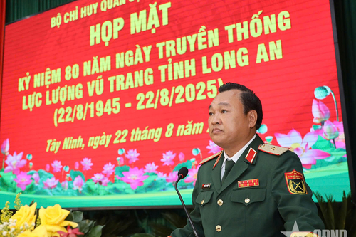 Bộ CHQS tỉnh Tây Ninh tổ chức họp mặt kỷ niệm 80 năm Ngày truyền thống LLVT Long An