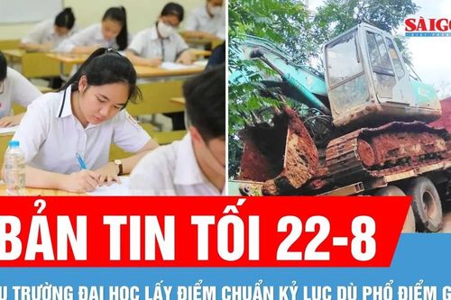 Bản tin tối 22-8: Điểm chuẩn đại học: 4 ngành chạm mốc 30 điểm; Xe tải mất thắng húc chết 18 con bò