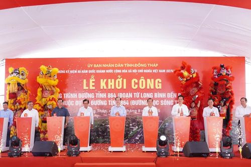 Đồng Tháp khởi công trục giao thông ven sông Tiền, kết nối hành lang Đông - Tây