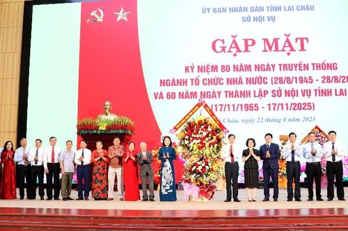 Gặp mặt kỷ niệm 80 năm Ngày Truyền thống ngành Tổ chức nhà nước và 60 năm Ngày thành lập Sở Nội vụ tỉnh Lai Châu