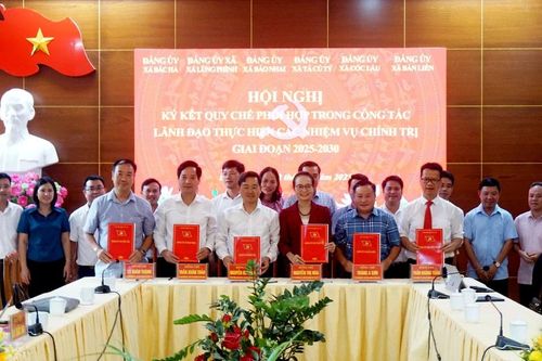 Ký kết quy chế phối hợp giữa 6 xã huyện Bắc Hà (cũ)