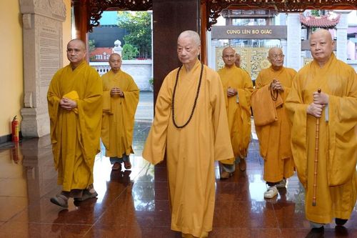Đức Pháp chủ GHPGVN quang lâm Việt Nam Quốc Tự nhân Ngày Trưởng tịnh của chư Tăng tại TP.HCM