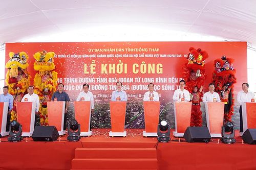 Đồng Tháp: Khởi công đường tỉnh 864 kết nối vùng biển Gò Công