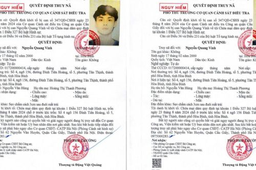 Bắt Nguyễn Quang Vinh sau gần 4 tháng kể từ thời điểm bị truy nã nguy hiểm vì chứa mại dâm