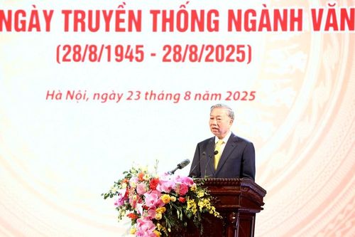 Toàn văn phát biểu của Tổng Bí thư Tô Lâm tại Lễ kỷ niệm 80 năm Ngày truyền thống ngành Văn hóa