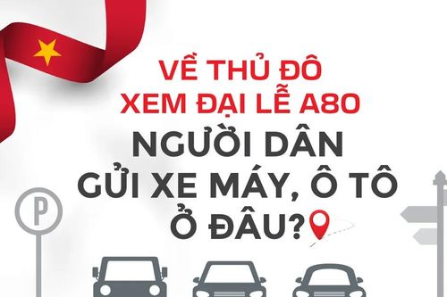 Về Thủ đô xem Đại lễ A80: Người dân gửi xe máy, ô tô ở đâu?