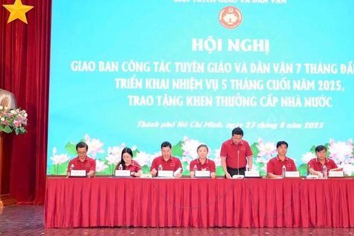 TP.HCM: Hội nghị giao ban công tác tuyên giáo và dân vận 7 tháng đầu năm, trao tặng khen thưởng cấp Nhà nước