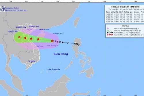 Dự báo thời tiết 24.8: Ảnh hưởng của bão số 5, miền Trung mưa to