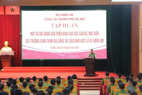Tập huấn cho cán bộ, học viện tham gia bảo đảm ANTT sự kiện A80