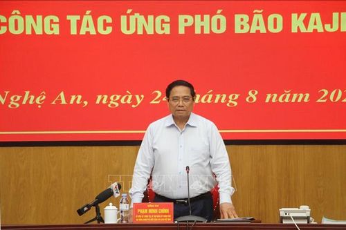 Thủ tướng Phạm Minh Chính trực tiếp chỉ đạo ứng phó bão số 5 tại Nghệ An