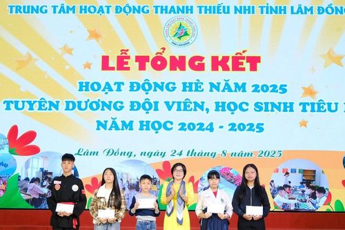 Tuyên dương đội viên, học sinh tiêu biểu trong hoạt động hè 2025