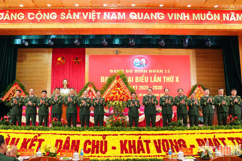 Thượng tướng Lê Huy Vịnh dự chỉ đạo Đại hội Đảng bộ Binh đoàn 12, nhiệm kỳ 2025-2030