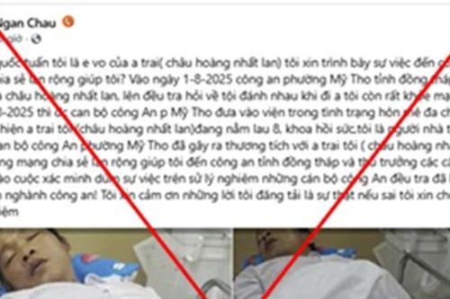 Thông tin Công an phường Mỹ Tho đánh người nhập viện là bịa đặt