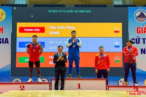 Cử tạ Thanh Hóa xếp hạng ba đồng đội nam và nữ tại giải Vô địch quốc gia 2025