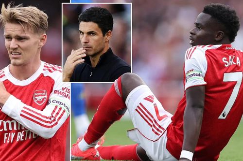 Arsenal nhận tin vui về Bukayo Saka và Martin Odegaard