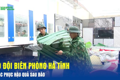 Bộ đội Biên phòng Hà Tĩnh khắc phục hậu quả sau bão