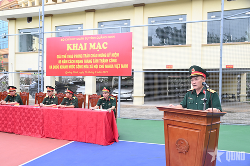 Bộ CHQS tỉnh Quảng Ninh: Khai mạc giải thể thao phong trào chào mừng Quốc khánh 2-9