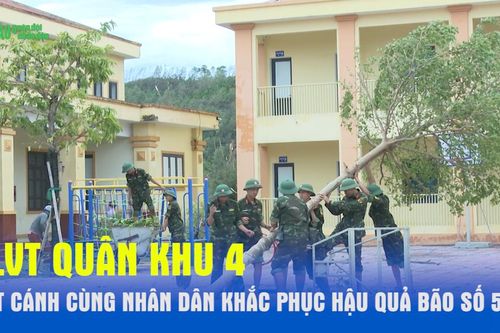 LLVT Quân khu 4 sát cánh cùng nhân dân khắc phục hậu quả bão số 5