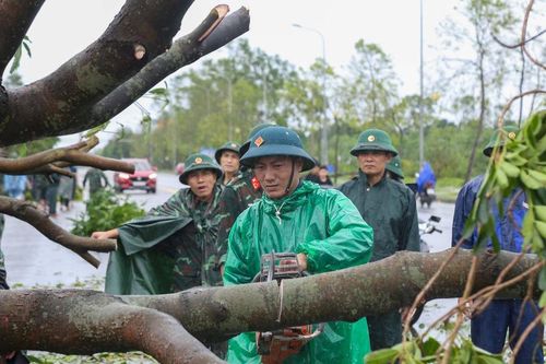 Cửa Lò huy động các lực lượng vào cuộc khắc phục hậu quả sau bão số 5