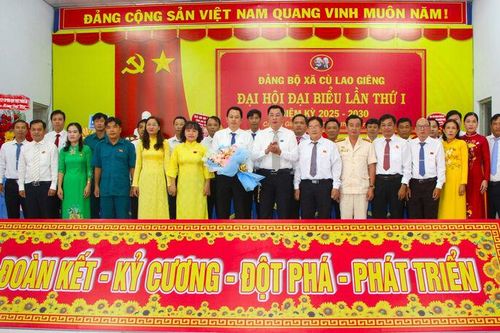 Đồng chí Võ Minh Nâng giữ chức Bí thư Đảng ủy xã Cù Lao Giêng, nhiệm kỳ 2025 - 2030