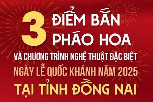 [Infographic] 3 điểm bắn pháo hoa mừng Lễ Quốc khánh 2-9 tại Đồng Nai