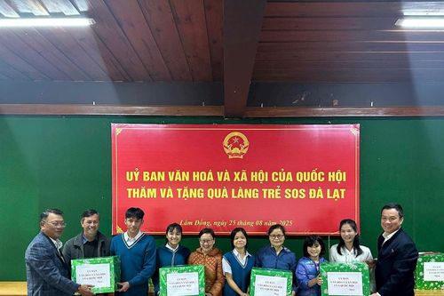 Thường trực Ủy ban Văn hóa - Xã hội Quốc hội thăm, tặng quà Làng trẻ em SOS Đà Lạt