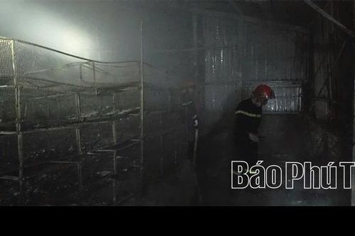 Chập điện gây cháy cơ sở chăn nuôi chim cút tại xã Vĩnh Hưng
