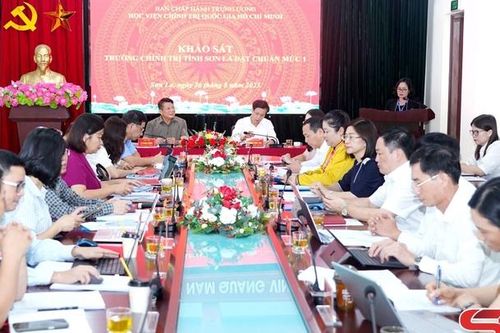 Học viện Chính trị quốc gia Hồ Chí Minh khảo sát Trường Chính trị tỉnh Sơn La đạt chuẩn mức 1