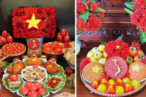 'Khối mẹ đảm' đua nhau làm 'mâm lễ yêu nước' trong mùa Vu lan 2025