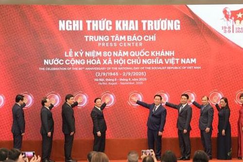 Khai trương Trung tâm Báo chí Lễ kỷ niệm 80 năm Quốc khánh 2-9