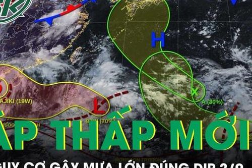 Bão số 5 vừa tan, Biển Đông sắp đón áp thấp nhiệt đới mới, nguy cơ gây mưa lớn đúng dịp Quốc khánh 2/9