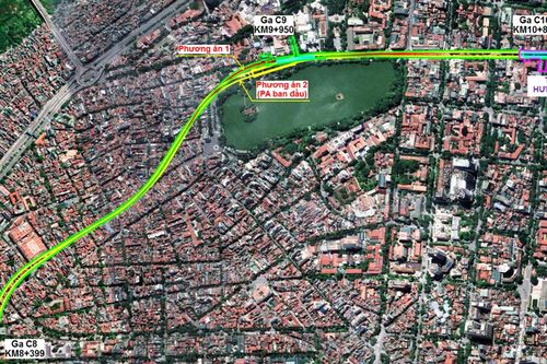 Ga C9 tuyến Metro Nam Thăng Long-Trần Hưng Đạo sẽ xây dựng ngầm dưới đường Đinh Tiên Hoàng