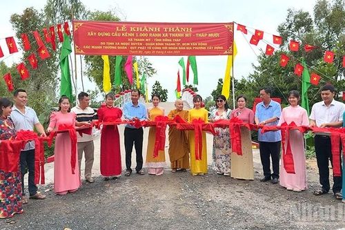 Khánh thành cầu giao thông nông thôn ranh Thanh Mỹ-Tháp Mười