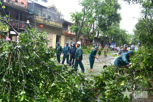 Dân quân cứu dân trong bão