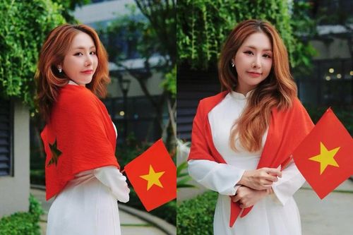 Du Uyên hóa nàng thơ, diện áo dài trắng tinh khôi mừng Quốc khánh