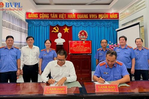 VKSND Khu vực 2 tỉnh Đồng Tháp ký kết Quy chế phối hợp về tổ chức các phiên tòa