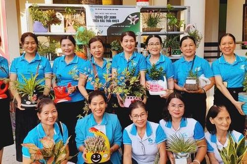 Quảng Ngãi: Phụ nữ Cẩm Thành 'Trồng cây xanh trên rác thải nhựa'