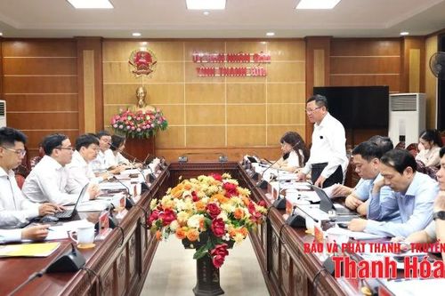Tổ Biên tập của Tiểu ban Kinh tế - Xã hội Đại hội XIV làm việc với tỉnh Thanh Hóa