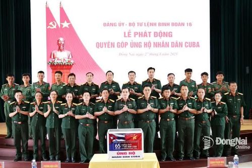 Binh đoàn 16 phát động ủng hộ nhân dân Cuba