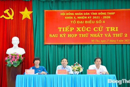 Đồng chí Phan Văn Thắng tiếp xúc cử tri phường Mỹ Tho