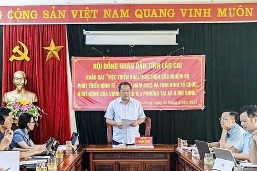 Tổ khảo sát số 3, HĐND tỉnh khảo sát việc triển khai nhiệm vụ phát triển KT - XH tại xã Trịnh Tường, A Mú Sung
