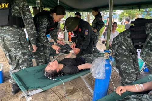 'Vượt nắng, thắng mưa', đảm bảo an toàn cho chiến sĩ tham gia Đại lễ 2/9