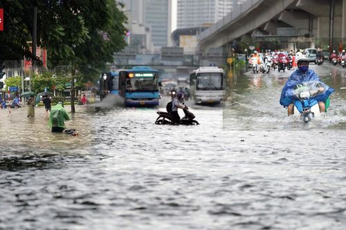 Ngập lụt ở Hà Nội: Cảnh báo 23 điểm ngập úng, nguy cơ lũ trên 2 sông