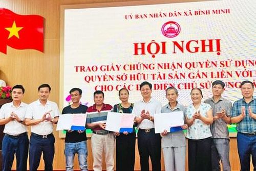 Xã Bình Minh đẩy nhanh việc cấp 'sổ đỏ' cho người dân