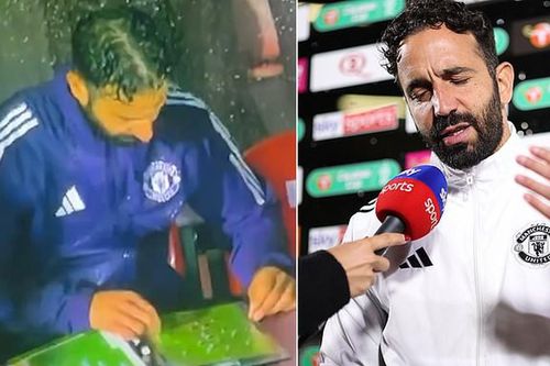 CĐV Man United 'đứng hình' trước hành động kỳ lạ của HLV Ruben Amorim ở trận thua sốc