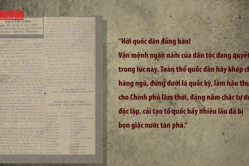 Ngày 28/8/1945: Tuyên cáo thành lập Chính phủ Lâm thời Việt Nam Dân chủ Cộng hòa